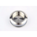 Shower glass door handle - 304 stainless steel round handle, Invisible sliding door handle for 8-12mm Thick Door